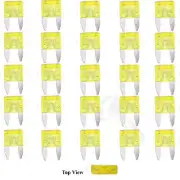 20A Amp 25x Mini Blade Fuse APM ATM Motorcycle Automotive Trip Spade Set Kit
