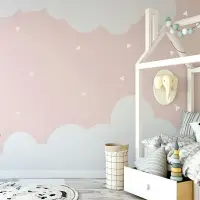 在飛比找樂天市場購物網優惠-北歐風格壁紙幾何墻紙兒童房壁紙女孩現代臥室溫馨ins粉色壁紙
