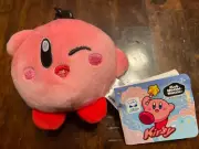 Kirby Winking Kirby Bu TOMY Club Mocchi-Mocchi Clip-On Plush NEW WITH TAGS