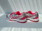 Asics Womens Gel Tennis Shoes Silver Rouge Red White 10US Dedicate 5 NEW
