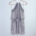 NWT Lotus Threads fully beaded art deco halter mini cocktail dress