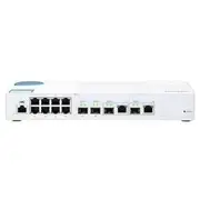 QNAP QSW-M408-2C, 8 port 1Gbps, 2 port 10G SFP+/ NBASE-T Combo, 2 port 10G SFP+, web management switch