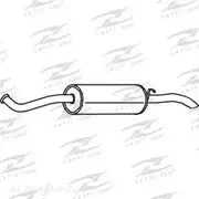 Redback Mufflers Bolt-On to suit Citroen Bx 6/86> Wagon RM - M4004
