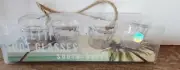 Argento Set Of 4 Silver Confetti South Beach 1.5 Oz Shot Glasses - New In Box
