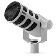 RODE PODMIC USB - White - Dynamic Podcasting Microphone with USB & XLR Output - Ideal for Podcasting, Streaming, Gaming [RODPODMICUSBW]