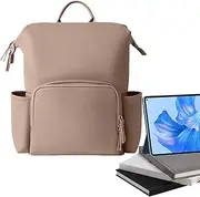 Diaper Bag Leather - Travel Baby Bag,PU Leather Diaper Backpack Waterproof Reinforced Zippers Pockets Organizer for Laptop for Mom