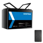 Gentrax 12V 100Ah Lithium Battery with VoltX 10000mAh Power Bank