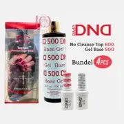 DND No Wipe Top Coat 600 & Base 500 (16 & 0.5 oz) 4 pcs