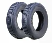 2 ROCKMAN Trailer Tires ST205/75R15 8-Ply Load Range D 107M Steel Belted Radial