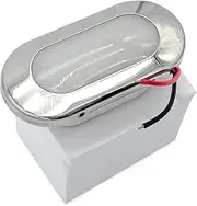 MARINE CITY IP66 LED Oval Courtesy Light, 24V 1.5W, 304 Stainless Steel, Waterproof, Soft White
