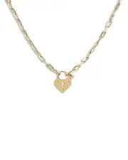 Bloomingdale's Fine Collection Heart Paperclip Link Pendant Necklace in 14K Yellow Gold, 18