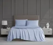 Luxury Cotton 1200 Thread Count Hotel Luxury 4-Piece Sheet Set, Full, Blue