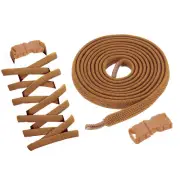 4 Pack Elastic Tieless Shoe Laces for Adults Sneakers, Brown