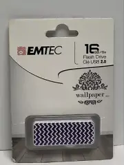 Emtec Flash Drive Wallpaper 16 GB Storage Purple White Design USB 2.0 FREE SHIPP