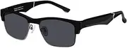 Audio Sunglasses, Voice Control and Open Ear Style Listen Music and Calls with Volumn UP and Down, Bluetooth 5.0 Smart Glasses and IP44 Waterproof Feature for Outdoor Sports(Black)