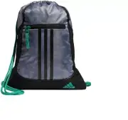 NWT Adidas Alliance II Sackpack Sling Backpack Stone Wash Grey / Court Green