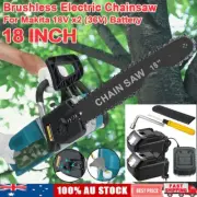 Brushless Cordless 18inch Saw Chainsaw Battery Charger For Makita 18V x2(36V)