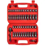 1/4”Drive Impact Socket Set, 52 PCS Mechanic Tool Set with 72-Tooth Ratchet &...