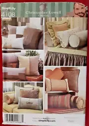 Simplicity Pattern 4108 Decorative Bolsters & Pillows Sewing Craft Project (H)