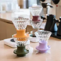 在飛比找松果購物優惠-手沖聰明杯濾紙咖啡分享壺咖啡濾杯咖啡過濾杯玻璃咖啡壺 V02