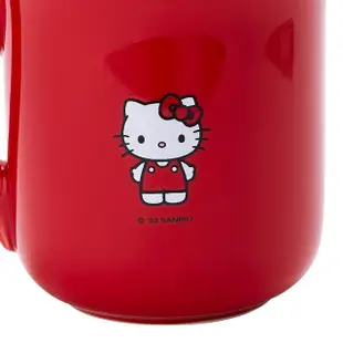 【SANRIO 三麗鷗】經典角色圖騰陶瓷馬克杯 Hello Kitty(餐具雜貨)