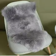 Sheepskin Rugs Genuine Lambskin Single Long Wool Rug 85CM*60CM Grey