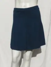 NEW $32 AMERICAN APPAREL Teal Blue Rayon Knit HYPERION Mini Skirt USA S M Jrs L