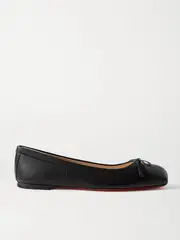 [Christian Louboutin] Christian Louboutin - Mamadrague Leather Ballet Flats - Black - IT42 IT 42 Black