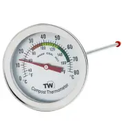 Compost Thermometer - Stainless Steel Dial Thermometer for Home and Backyard ...