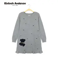 在飛比找momo購物網優惠-【Kinloch Anderson】甜美荷葉小熊針織連身裙洋