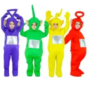 Teletubbies Costume Party Fancy Dress Up Outfit Unisex Dipsy Kids TV Jumpsuit