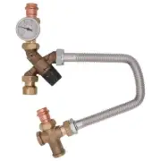 Caleffi 3/4" Press Outlet Tankmixer Water Heater Mixing Valve w/ Gauge-520516AX