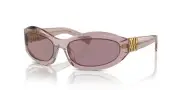 Miu Miu MU 14ZS MAUVE TRANSPARENT/LIGHT VIOLET (2W20I) Sunglasses