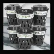 In-Ground GardenCompost Bin / Composters / Black Recycled Compots x 6