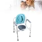 Heavy Duty Steel Commode Toilet Chair Bedside Drop Arm Commode CT