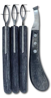 Set of 4- Farrier Hoof Knife / Eye Loop Knifes