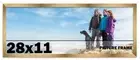 28x11 Frame Metallic Bronze Picture Frame Photo Frame UV Acrylic, Acid Free