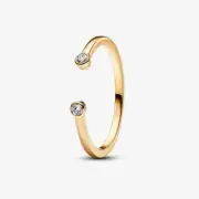 *BRAND NEW* Pandora Era 14k Gold Bezel Lab-Grown Diamond Open Ring 153725C01