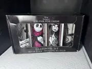 Nightmare Before Christmas Glassware Set of 4 Tim Burton 10 oz Glasses Jack Z73