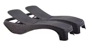Atlantic Sun Lounger - Graphite- 2 Pack