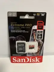 SanDisk 128GB Extreme Pro Micro SD MicroSDXC UHS-I U3 A2 Memory Card W/ Adapter