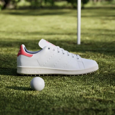 ADIDAS STAN SMITH GOLF IF8685 Cloud White/ Preloved Scarlet US M 5-10.5 UNISEX