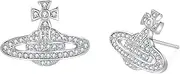 [Felico] Saturn Planet Earrings Aesthetic Cubic Zircon Silver Saturn Planet Stud Earring Jewelry for Women Girls Gift