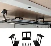 PIAOLGYI Under Desk Laptop Holder Mount with Screw,Bracket Devices Upto 2.7" Under Desk Mount for PS4,Xbox Series S,Xbox One S,Cable Box,Laptop & More（3 Pcs）