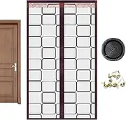 Transparent Magnetic Screen Door - Full Frame Hook and Loop Seal, Effortless Clear Mesh Curtain | Long Lasting Breathable Inseect Blocker, Easy Walk Through Cover for Balcony Patio Kitchen Access