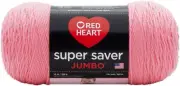 Red Heart Super Saver Jumbo Yarn-Perfect Pink E302C-0706