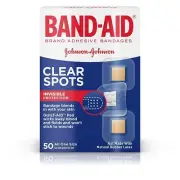 Band-Aid Brand Adhesive Bandages Clear Spots 50 Count