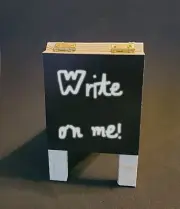Darice® Mini Wood EASEL CHALKBOARD Black UNFINISHED 3.1" x 3.6" NEW HOME DECOR