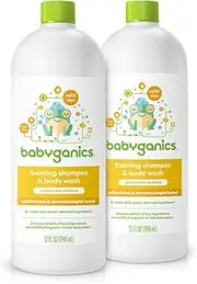 Babyganics Shampoo and Body Wash Refill, Chamomile Verbena, 32 Fl Oz (Pack of 2)