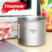 TOMSHOO Titanium Cup 650ml Ultralight Picnic Water Cup Mug Pot for Outdoor N2P4